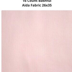 NEW - 16 Count AIDA cross stitch fabric 26"x 35" "Bashful"